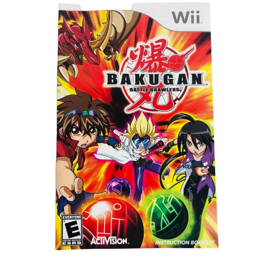 Bakugan Battle‎ Brawlers Video Game Nintendo WII Complete Disc Manual Case Works
